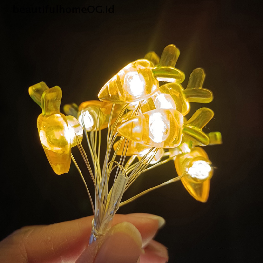 // Beautifulhomeog.id// Easter LED Bunny String Lights Dekorasi Paskah Untuk Rumah Wortel Rabbit Light **