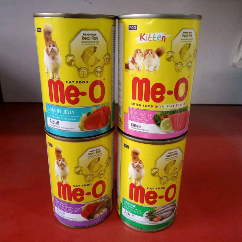 Meo kaleng 400gr all variant promo murah tuna chunky sardine seafood tuna kitten  me-o kaleng