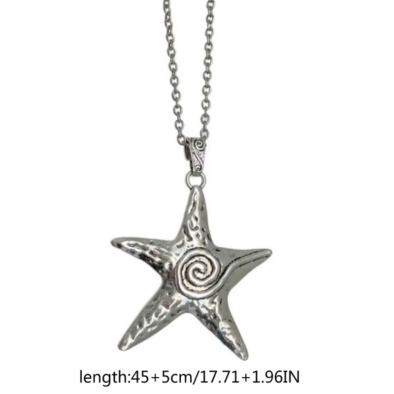 Siy Versi Korea Bintang Berujung Lima Kalung Niche Sederhana Hip-hop Klavikula Rantai Perempuan Baja Titanium Tidak Fa