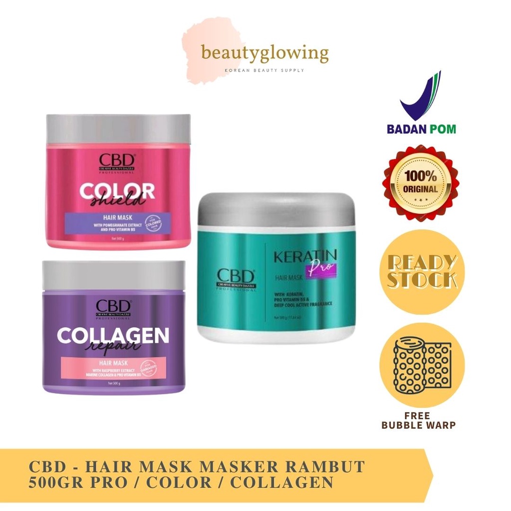 CBD HAIR MASK MASKER RAMBUT 500GR PRO / COLOR / COLLAGEN