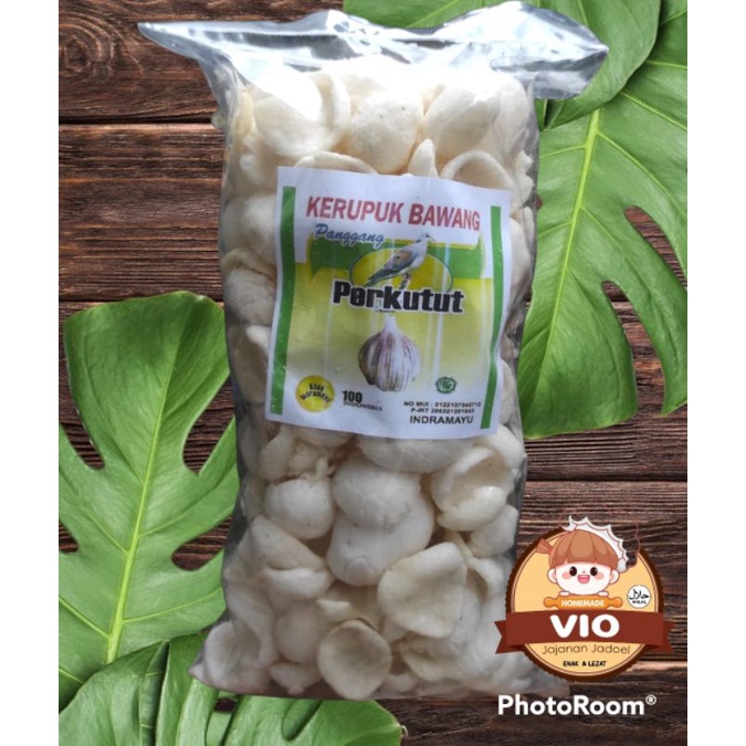 kerupuk bawang panggang Cap perkutut matang khas indramayu