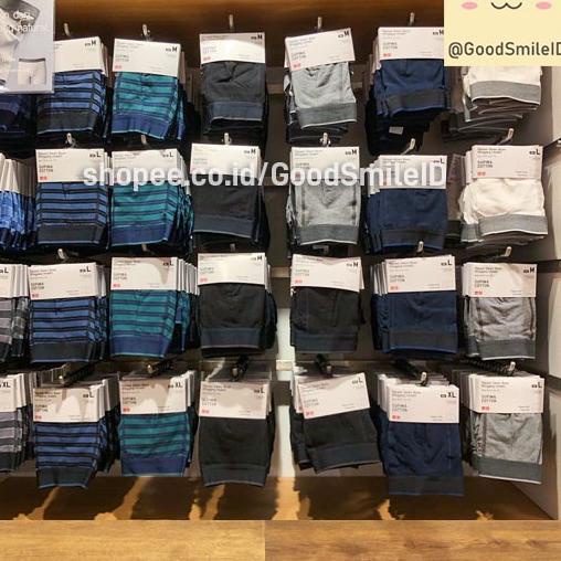 ♚ SALE Boxer Katun Low Rise Cotton Celana Dalam Pria Pinggang Rendah CD Cowok Briefs JASTIP UNIQLO ℮