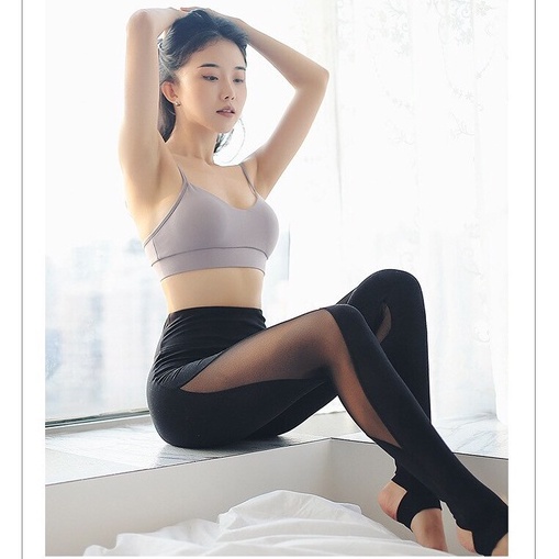 INSPORT - Legging Olahraga Wanita Model Jaring Celana Senam Impor 866