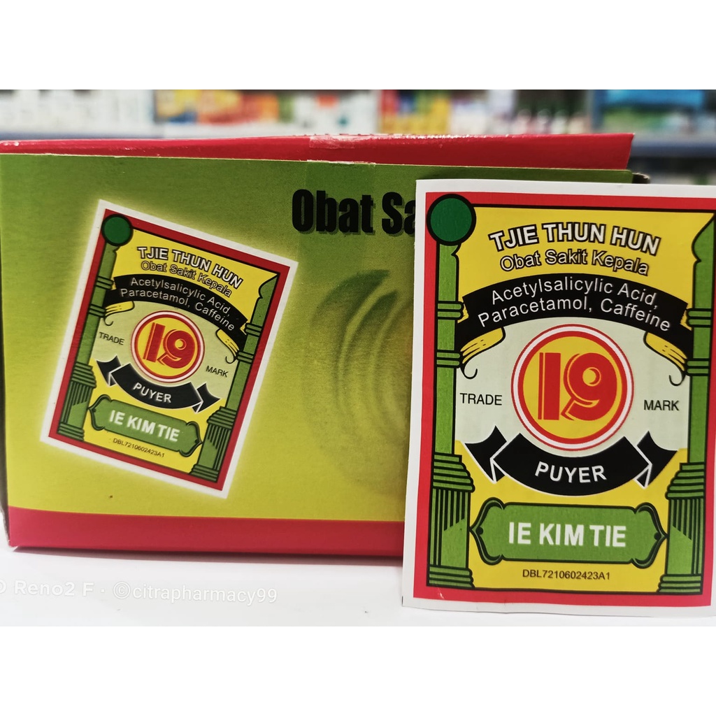 Puyer Cap 19 Ie Kim Tie 1 Sachet - Obat Demam dan Sakit Kepala