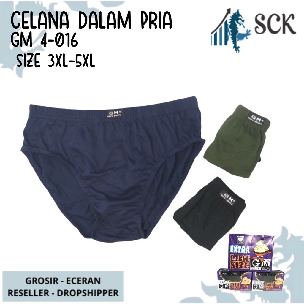 [ISI 3] CD Pria GREAT MALE  ukuran JUMBO / Celana dalam Pria BIG SIZE 4-016 - sckmenwear GROSIR