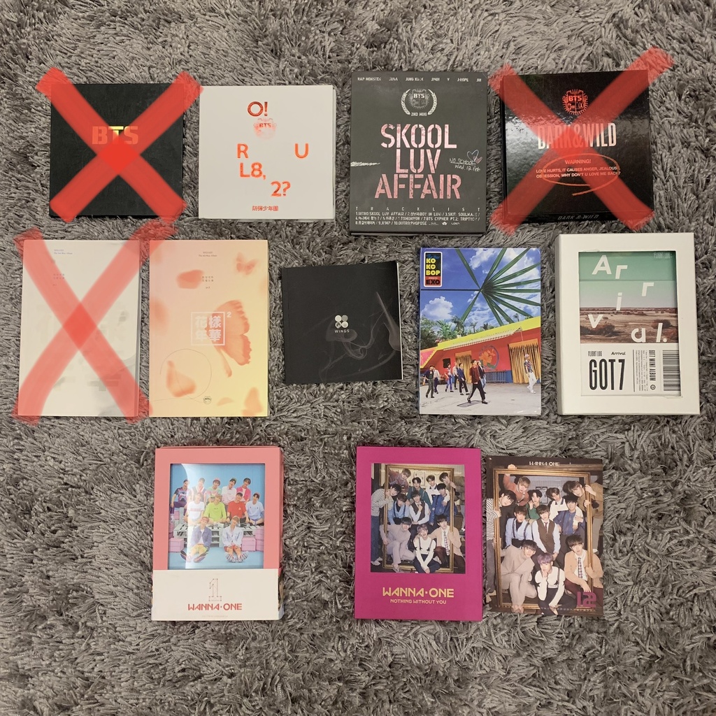 [CLEARANCE] BTS EXO GOT7 WANNA ONE Official Unsealed Album Only (2 Cool 4 Skool, ORUL8,2?, Skool Luv
