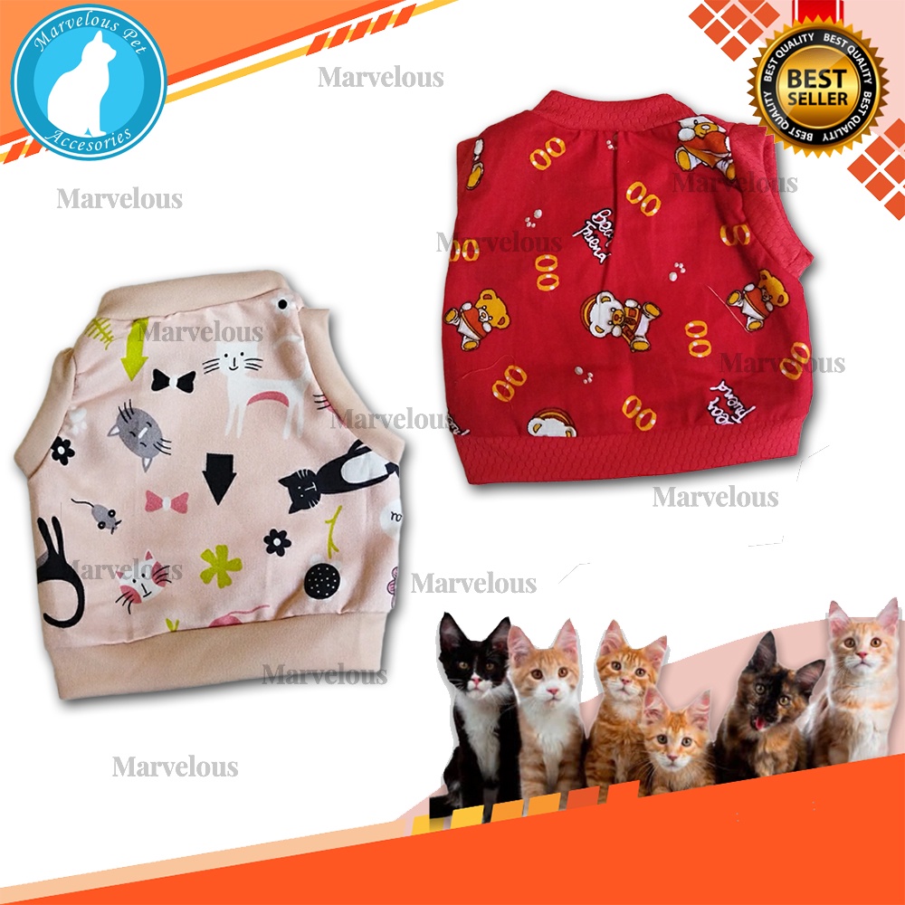 Kaos Baju Kucing Bahan Katun Aneka Motif Lucu Model Kutungan