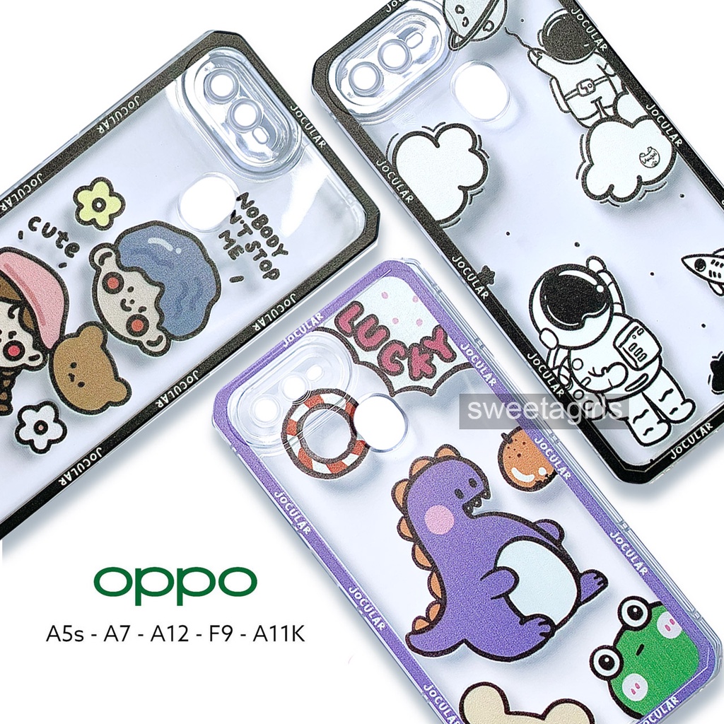 Softcase Transparan Korean Cute untuk  Oppo A5s - A12 - A7 - A11K ( Sama ) - Sweetacase.id - Casing Lucu - Kesing Cewek - Casing Lembut - Case Bening - Lucu - Gemoy