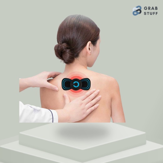 Alat Pijat Elektrik Terapi Leher Punggung Electric Massager / Pemijat Listrik Leher Punggung Otot Elektrik Pengurang Rasa Sakit Patch Portabel Massage Stimulator Pijat Leher / Alat Terapi Mikro Panas Sensu Therapy Pads Elektrik Pijat Pegal Linu Nyeri Otot