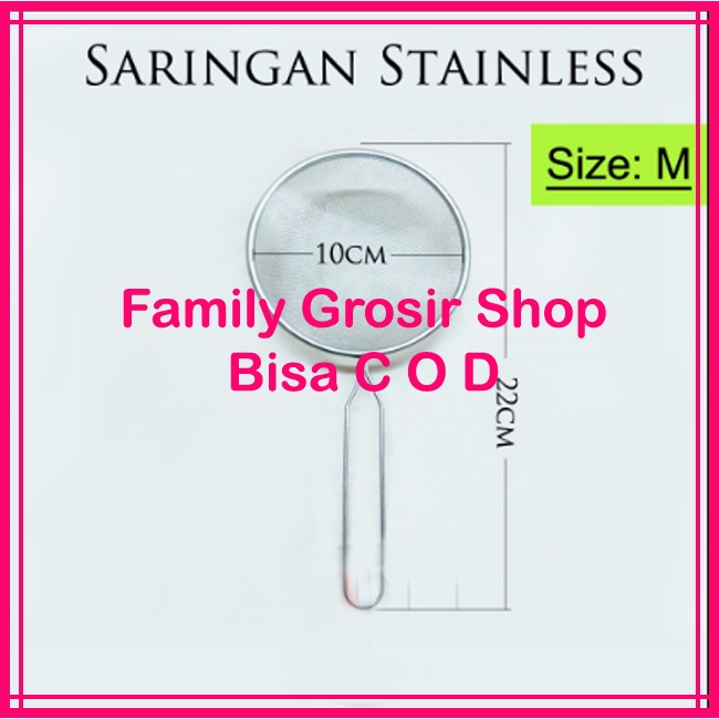 Saringan Stainless Diameter 8cm/10cm/12cm/14cm | Saringan Minyak | Saringan Teh