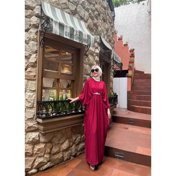 Faya Kaftan,gaun pesta,gamis modern,baju lebaran,dress jumbo fit to XXXXL,LD150