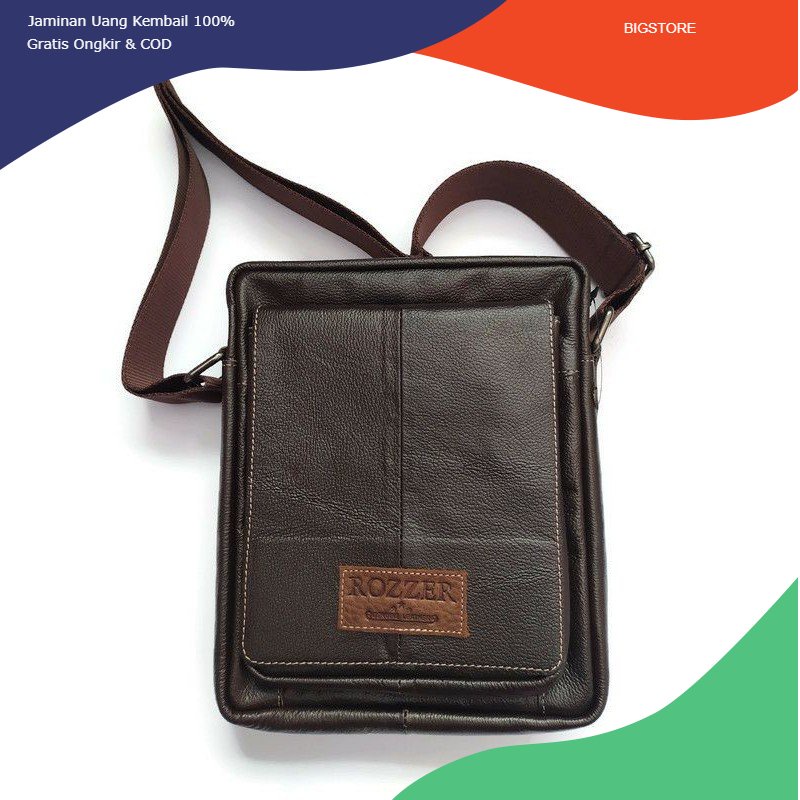 Tas Kulit Sapi Pria Wanita Selendang slempang murah bagus