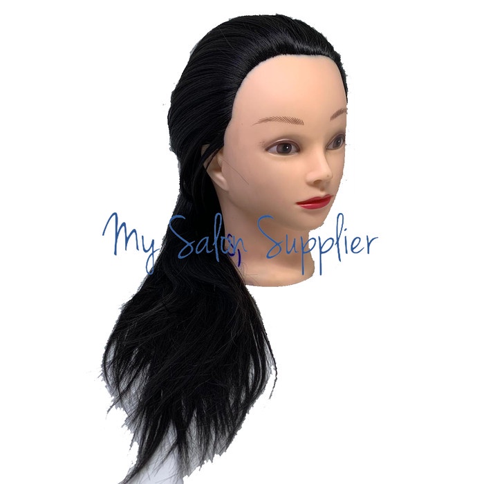 Terlaris Manekin Patung Kepala / Potong / Rambut Sintetis Hitam