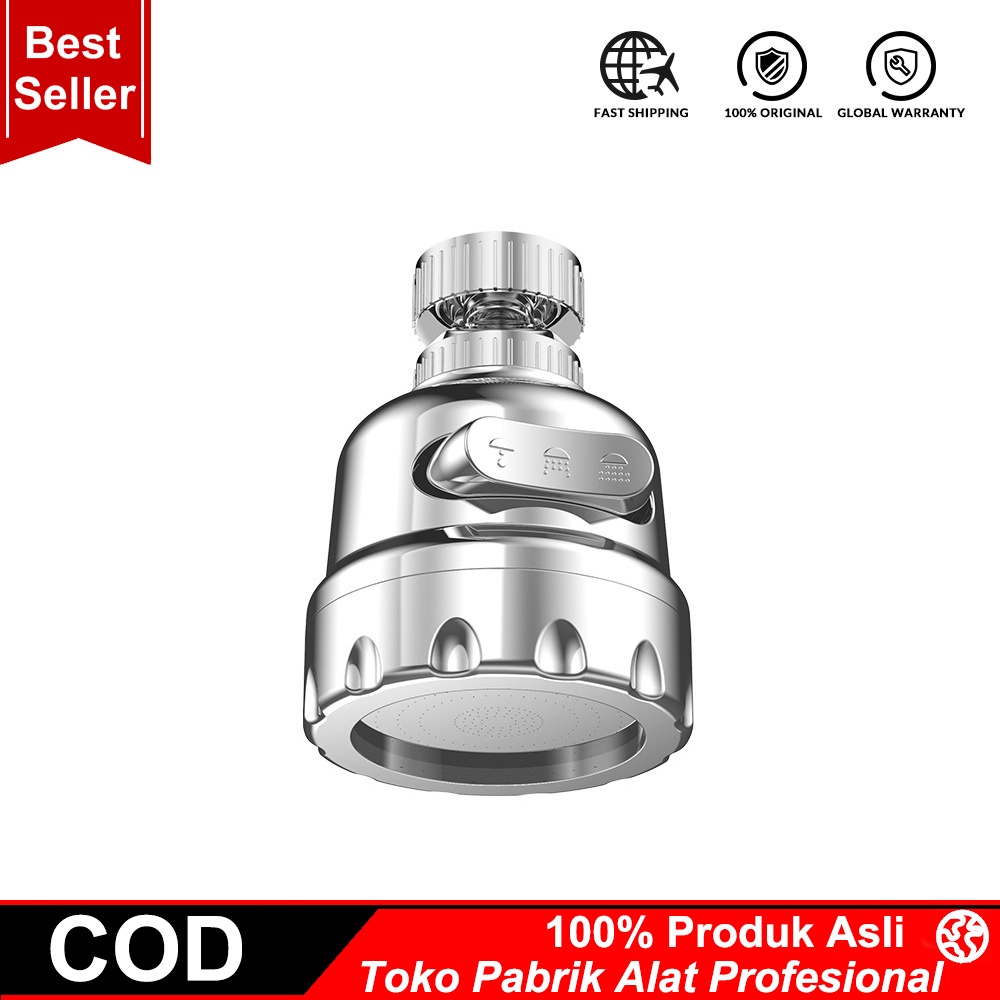 COOFARI Kepala Kran Faucet Sprayer Booster Wastafel Bahan ABS Chrome Putar 360 Derajat WX-2