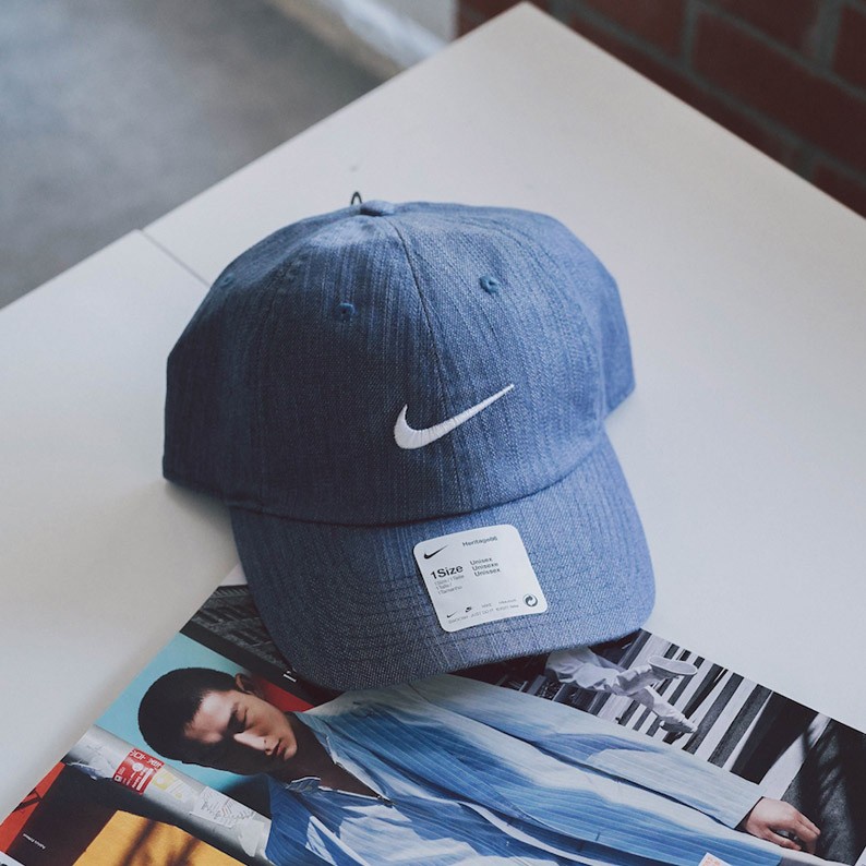 Nike Swoosh Denim NSW Heritage86 Cap Blue DJ6220-410 Topi Original