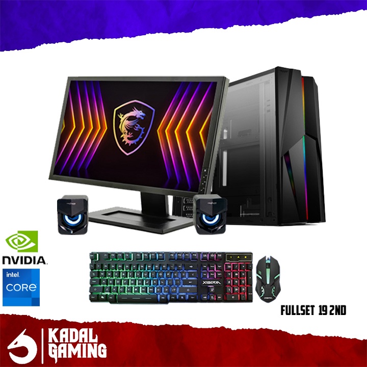 PROMO !! PC GAMING INTEL CORE I5 VGA NVIDIA 8GB RAM FULLSET SIAP PAKAI MONITOR KEYBOARD MOUSE EDITING RENDERING TERMURAH