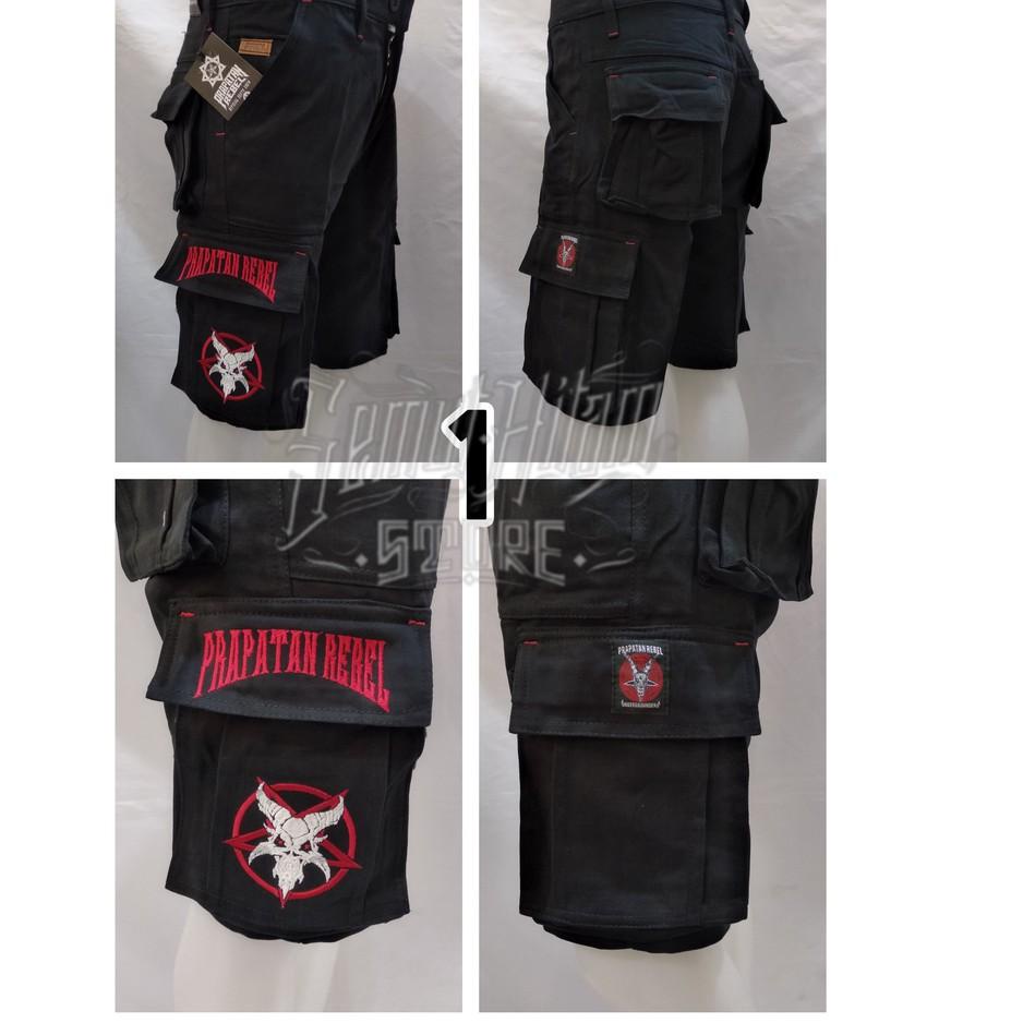 Paling Berkualitas [GESER KIRI] Prapatan Rebel Celana Pendek Cargo Kempol Pendek Alpin PDL Punk Meta