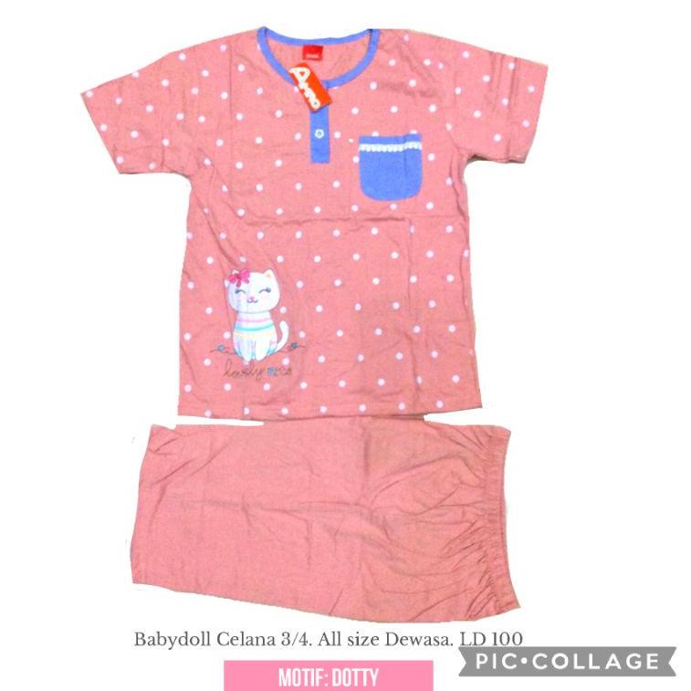 Langsung Order ASLI BABY DOLL AMRO & THEDA CELANA 3/4 pendek dewasa piyama baju tidur babydoll bebid