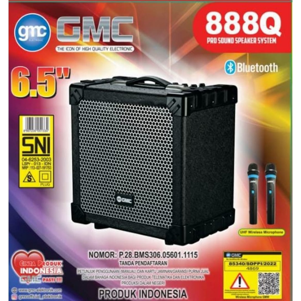 GMC 888Q SPEAKER BLUETOOTH PROFESIONAL LINE