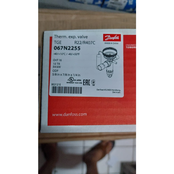 Expansi Valve TGEX / TGE 15 TR R22/R407c Danfoss 067N2255