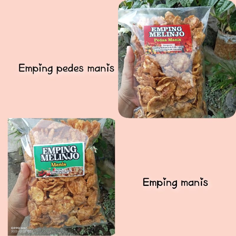 

Emping melinjo pedes manis atau manis 500gr
