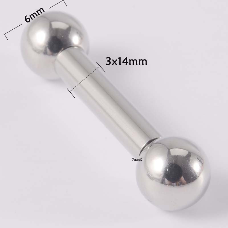 1biji Stainless Steel Ulir Internal Lidah Pa Perhiasan Tindik Tubuh Unisex