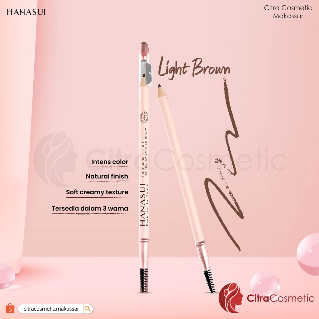 Hanasui Eyebrowtiful Pencil Series | Black | Brown | Light Brown 1.6 Gr