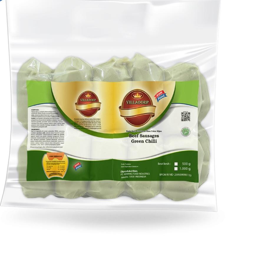

➺ Sosis Sapi Mini Cabai Hijau Villado500gr ♜