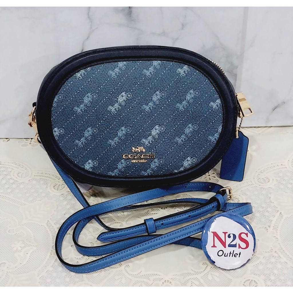 coach tas wanita C 47 camera bag original blue horse