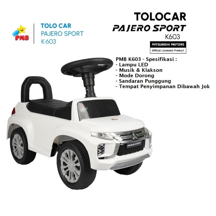 Tolo Car PMB Pajero Sport K603 Mainan Mobil Dorong Anak