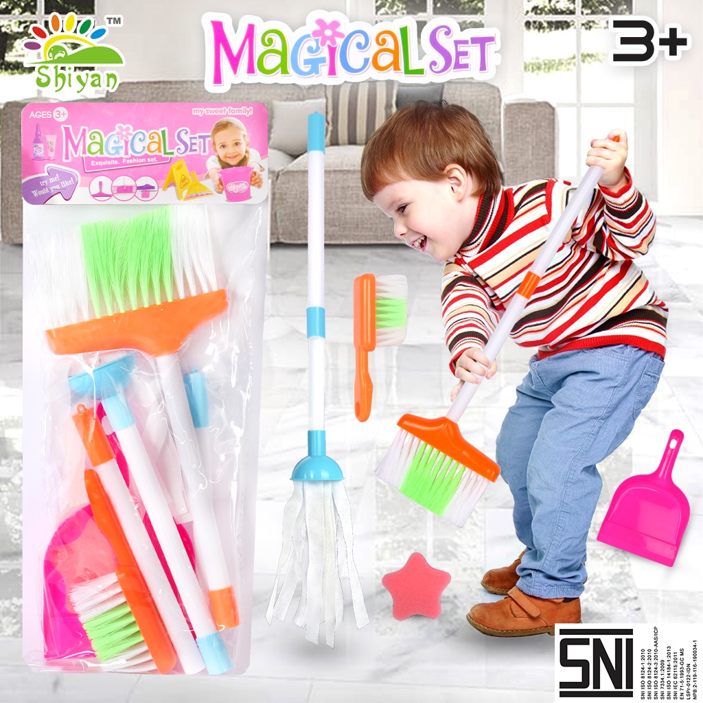 [Shiyan] mainan peran / mainan edukasi anak / mainan bersih bersih / mainan sapu sekop pel cleaning set toys education