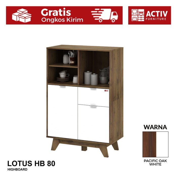 Activ Lemari Minimalis / Bufet Dapur / Highboard / LOTUS HB 80