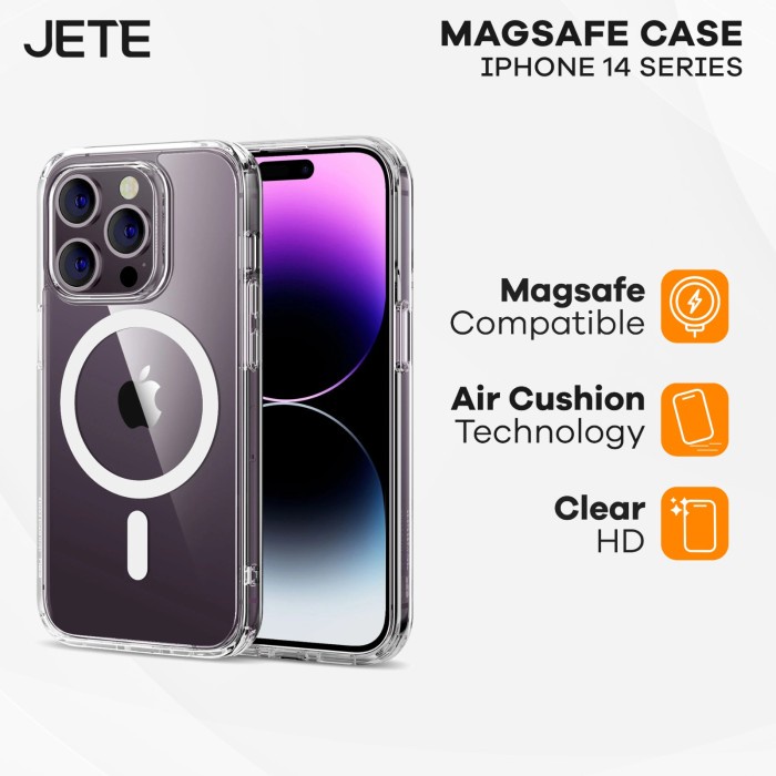 JETE Clear Case i phone 14 Series - Magsafe Case iPhone 14 Series