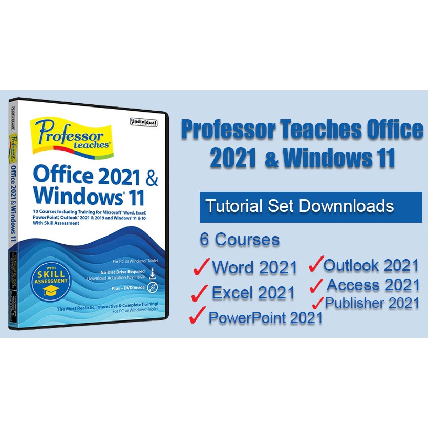 [Full Version] Professor Teaches Office 2021 &amp; Windows 11 Pro Educational Business Lifetime Win OS