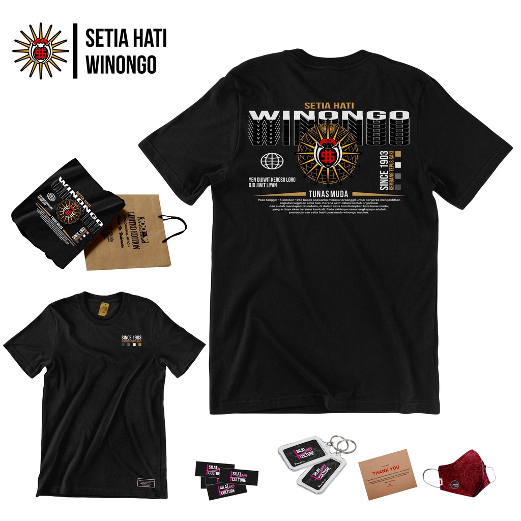 kaos pencak silat sh winongo KAOS PSHW WINONGO TUNAS MUDA SETIA HATI WINONGO Kode BROWN keren