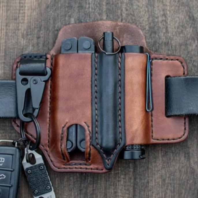 Import HOLSTER POUCH POCKET BELT PU LEATHER KANTONG SABUK MULTITOOLS