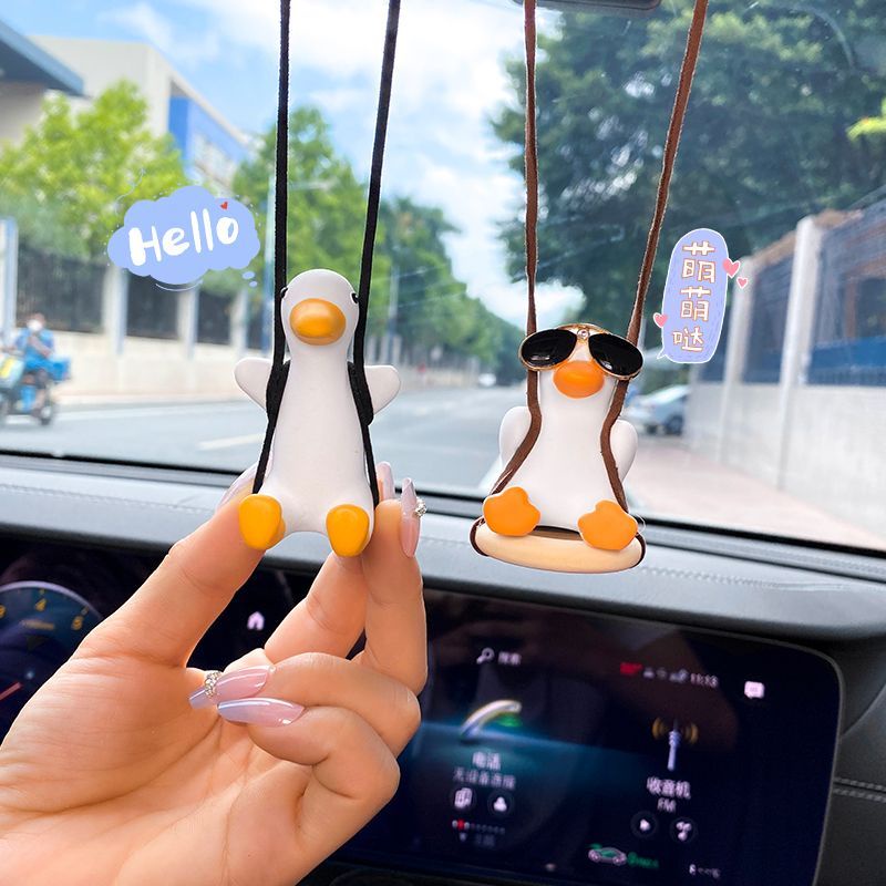 Influencer Swing Bebek Interior Mobil Liontin Pendant Ornamen Spion Mobil Perlengkapan Dekorasi Mobil Daquan Female