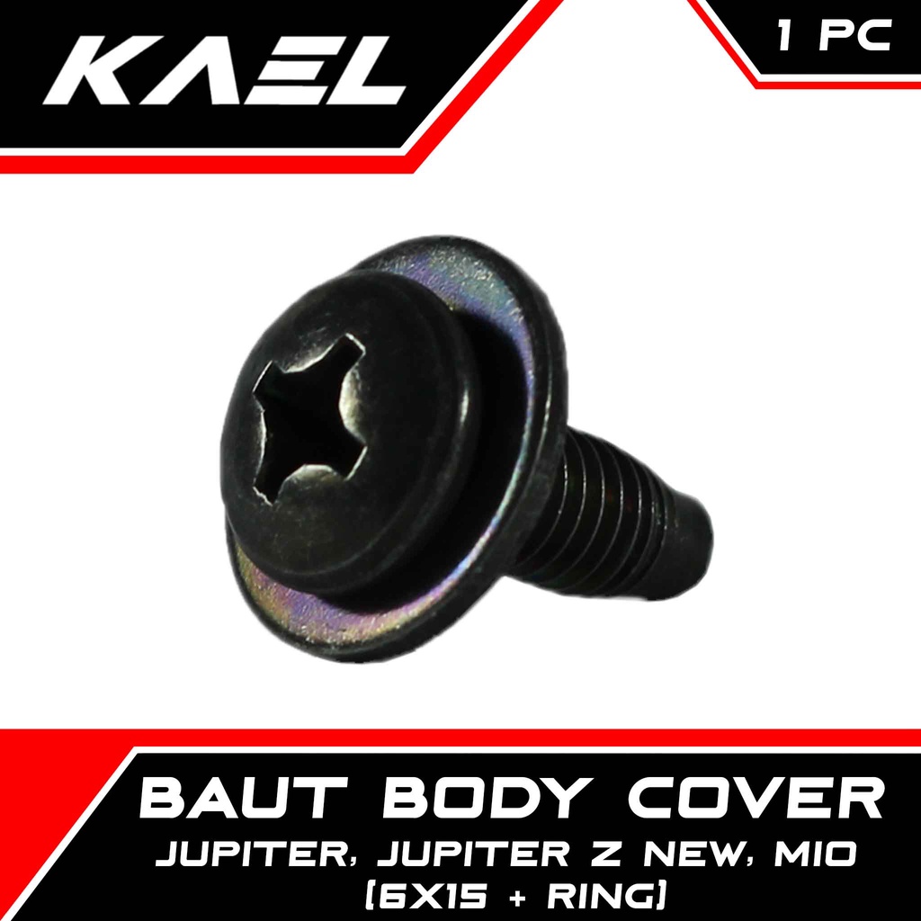 Baut Body Cover Yamaha Jupiter &amp; Jupiter Z New &amp; Mio 6x15 + Ring Baud Bodi