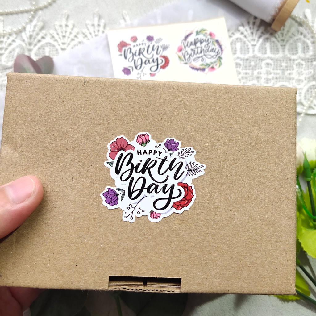

FlowDay - Sticker ultah ulang tahun happy birthday bunga flower stiker