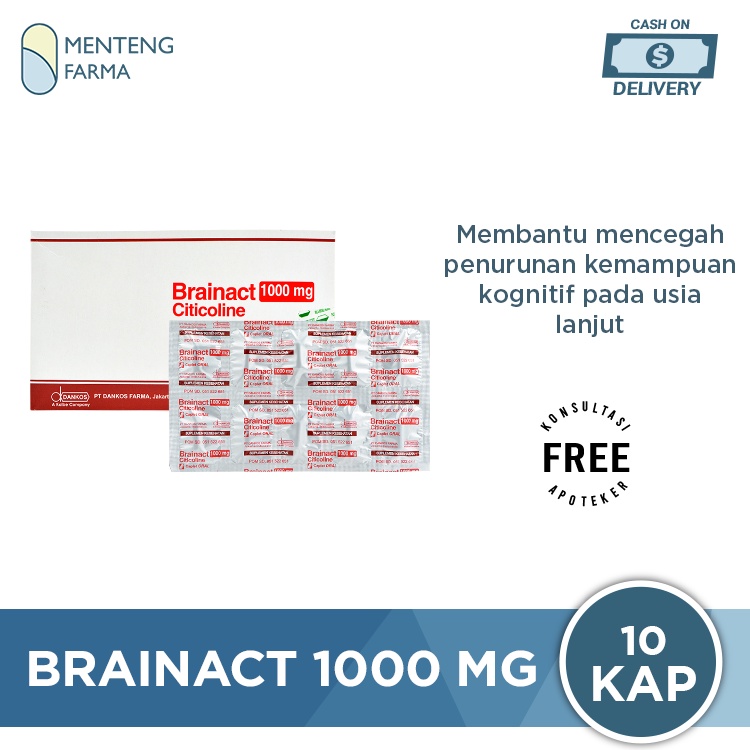 Brainact 1000 mg 10 Kaplet - Suplemen Fungsi Otak