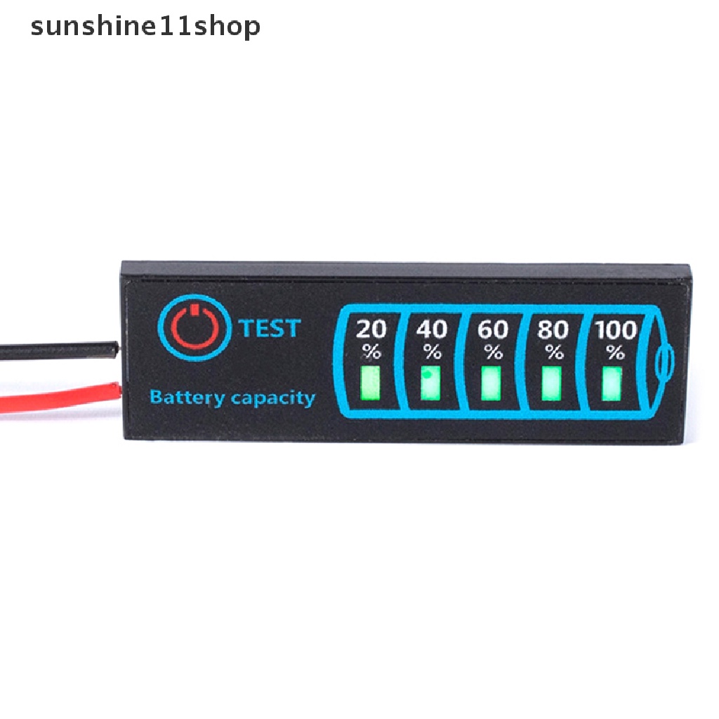 Sho 12V24 Lead Acid Indicator Tester LCD Display Meter Modul Pengukur Tegangan Kapasitas N