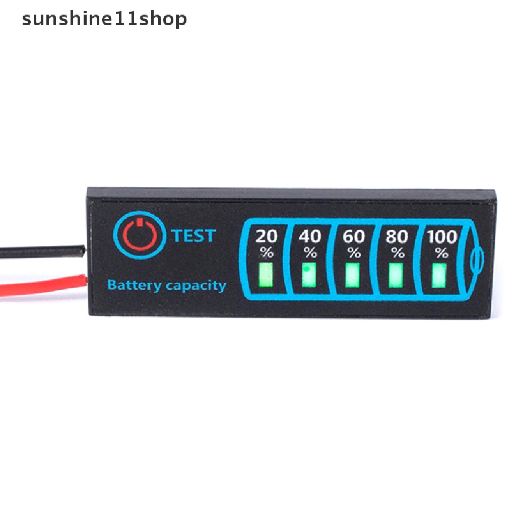 Sho 12V24 Lead Acid Indicator Tester LCD Display Meter Modul Pengukur Tegangan Kapasitas N