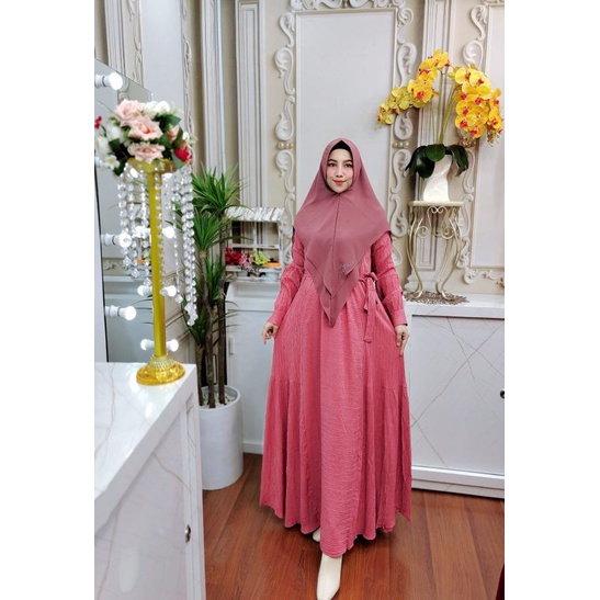 AZIZAH SYARI BY FATIMAH SYARI GAMIS SET MEWAH POLOS GAMIS BRENDED