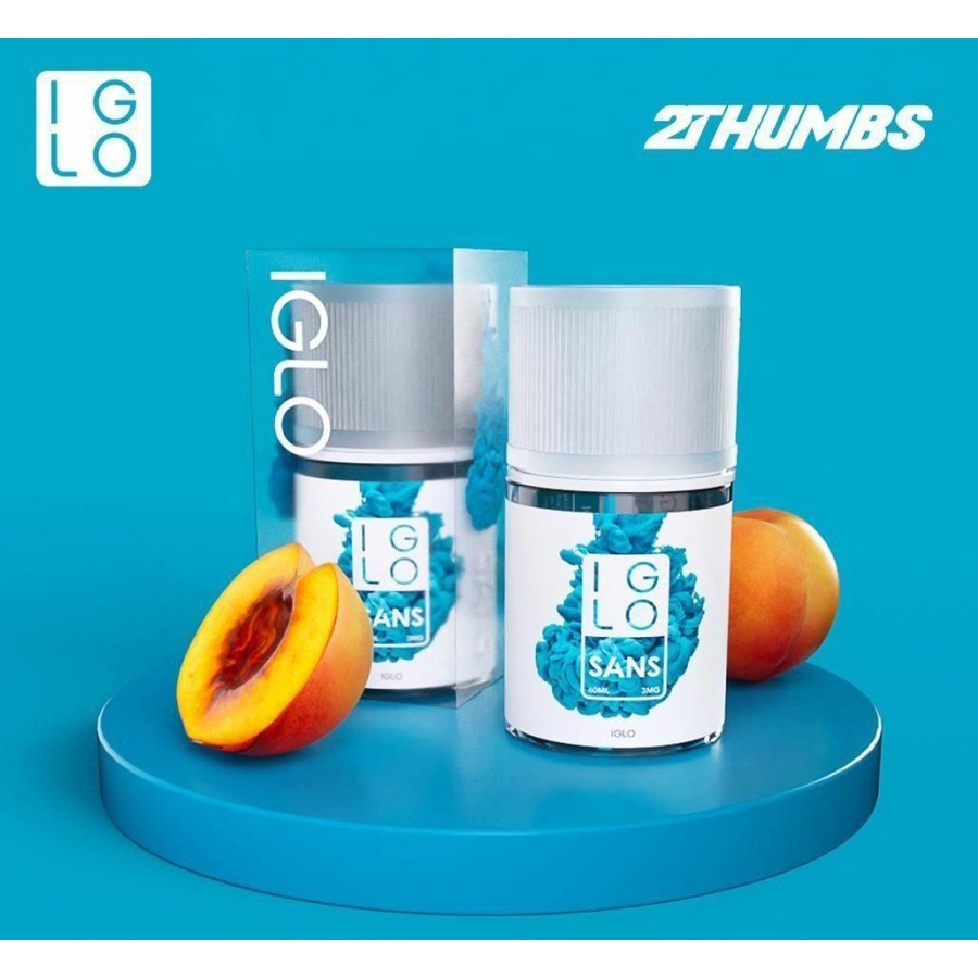 NEW &amp; AUTHEN LIQUID IGLO SANS 60ML BY 2 THUMBS - PEACH APRICOT