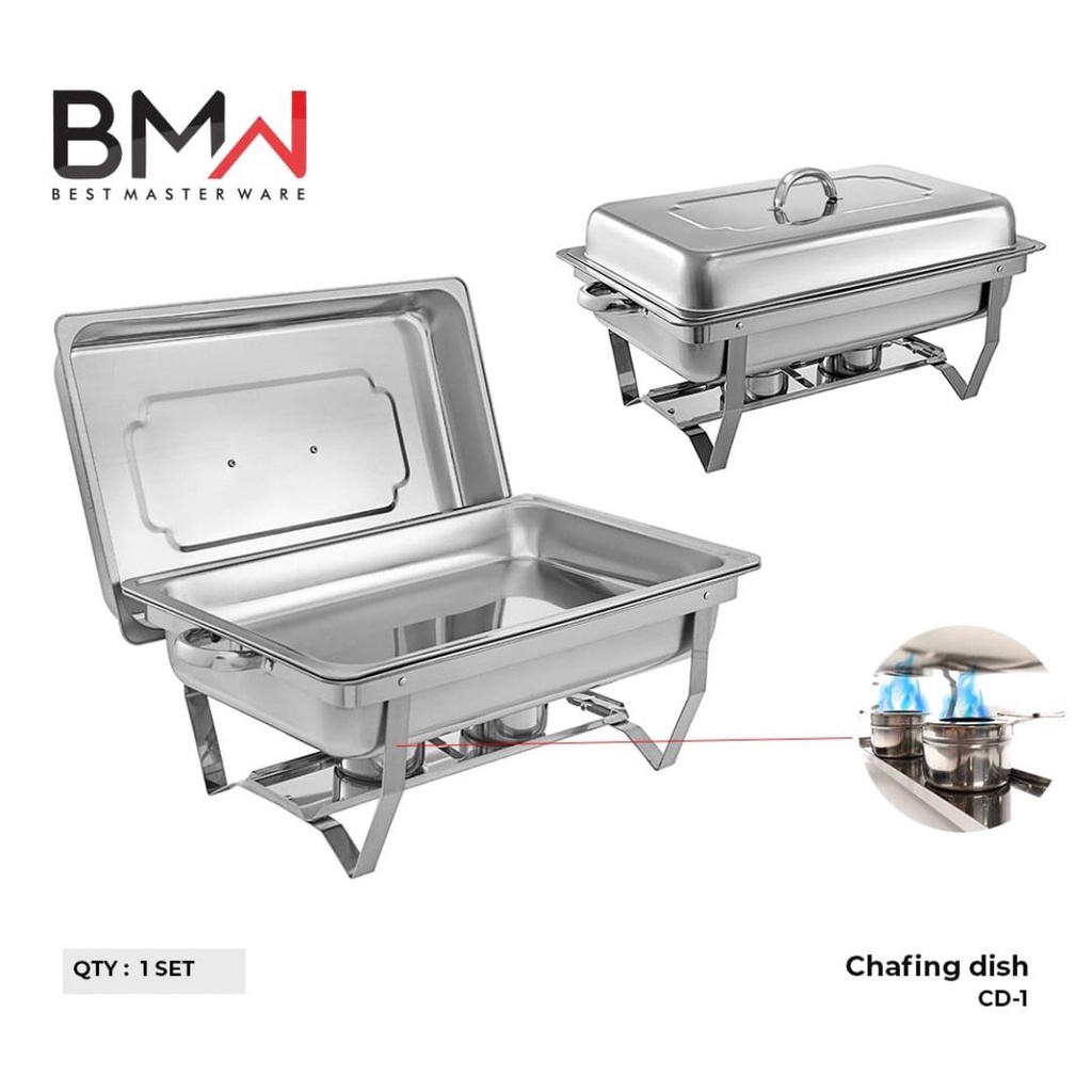 Chafing Dish BMW Stainless Steel Premium Quality Jumbo / BMW Prasmanan Set 12 Liter