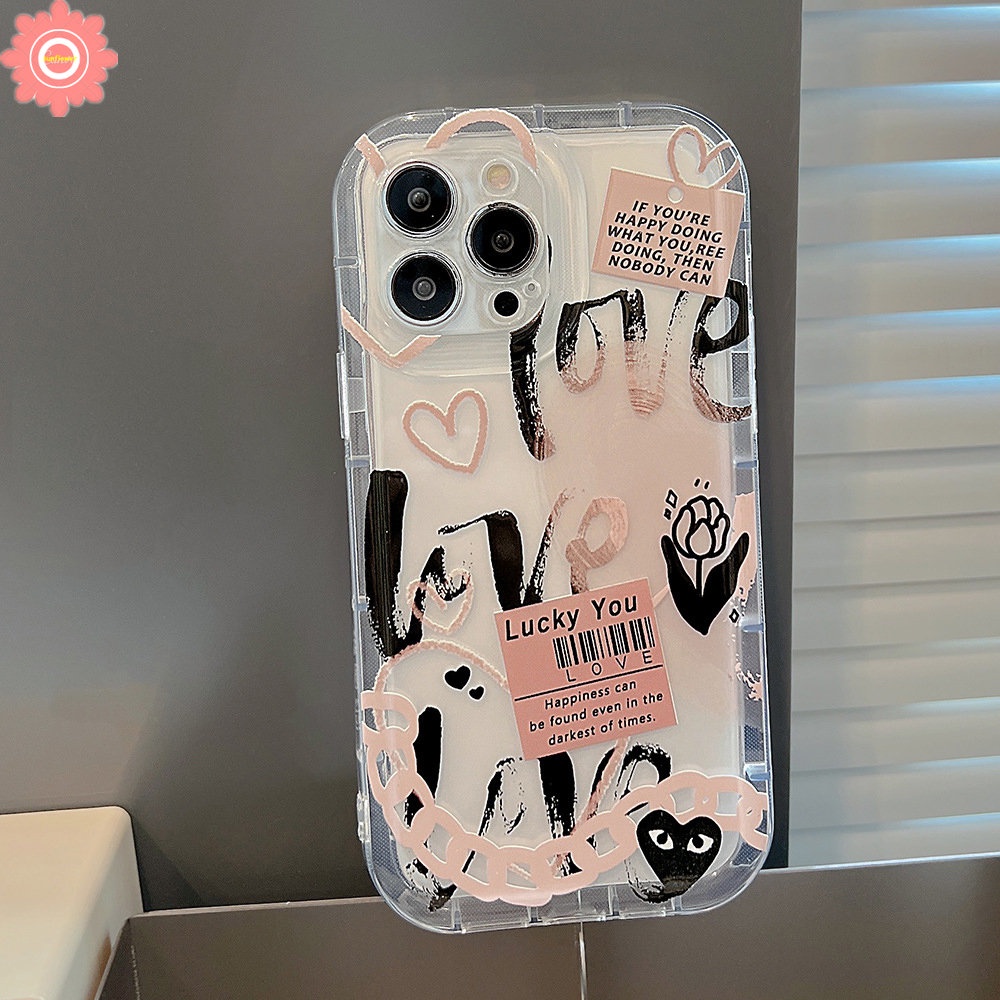 Realme C55 C30 7i C17 C30S 6i C15 C21Y C25 C33 C25Y C25s C35 C12 5 C11 2020 5i 5s C20 C3 C1 C2 Shockproof Airbag Graffiti Love Heart Comme des Garcons Label Bunga Soft Case