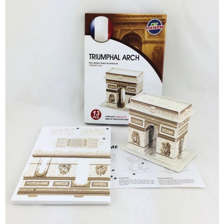 Mainan Edukasi DIY Puzzle 3D Arsitektur Dunia/ World Architecture with box