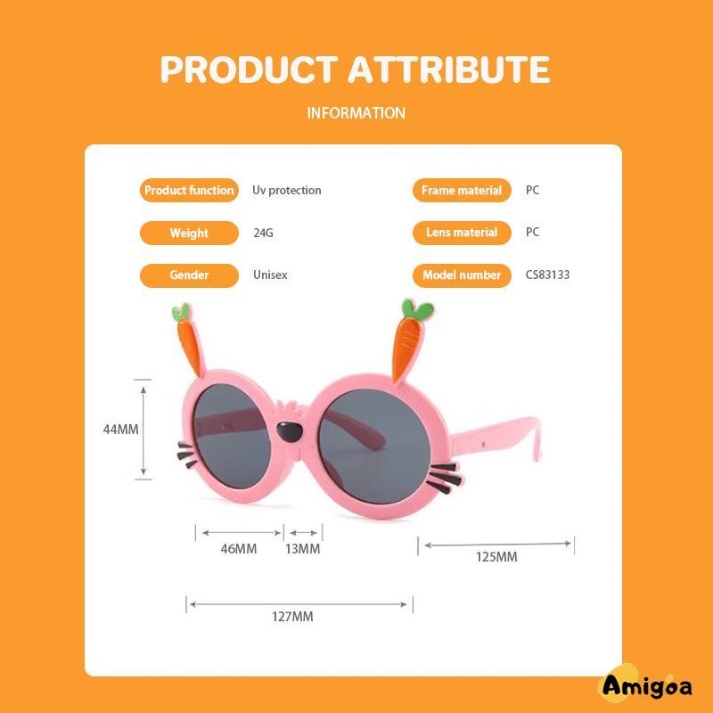 Kacamata Hitam Kartun Telinga Kelinci Lucu Warna-Warni Sunglasses Untuk Anak - AG2