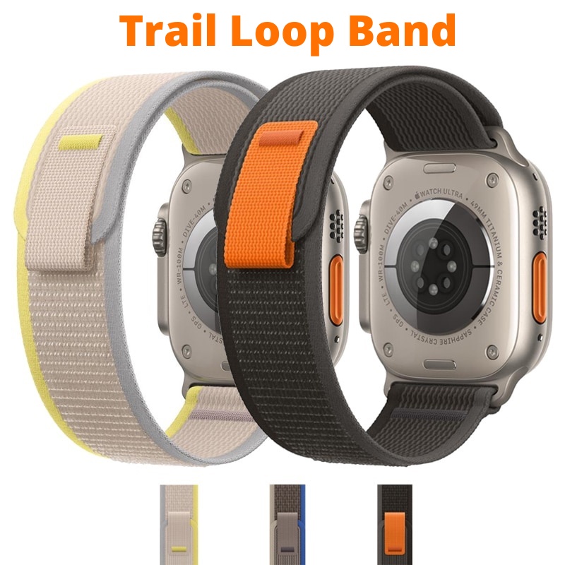 Trail Loop Nylon Watch Band for Watch Ultra 49mm 45mm 44mm 42mm iWatch Series 8 7 Replacement Woven Strap Women Men