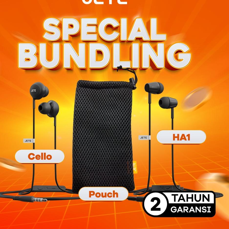 ✦ Bundling Headset JETE Cello + JETE HA1 + Pouch ➷